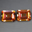 7.04 ct (2pcs) MATCHING PAIR Emerald (10.00 x 7.93 mm) Twilight Topaz Gemstone