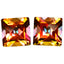 9.39 ct (2pcs) MATCHING PAIR Princess (9.12 x 9.05 mm) Twilight Topaz Gemstone
