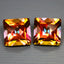 9.49 ct (2pcs) MATCHING PAIR Princess (9.03 x 9.01 mm) Twilight Topaz Gemstone