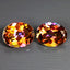 6.63 ct (2pcs) MATCHING PAIR Oval (10.06 x 8.15 mm) Multi Twilight Topaz Genuine