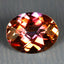 2.94 ct Oval (10.12 x 8.05 mm) Multi Color Twilight Topaz Genuine Stone Gemstone
