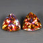 5.89 ct (2pcs) MATCHING PAIR Triangle (9.07 x 9.01 mm) Twilight Topaz Gemstone