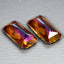 6.25 ct (2pcs) MATCHING PAIR Emerald (12.03 x 5.96 mm) Twilight Topaz Gemstone