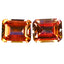 8.34 ct (2pcs) MATCHING PAIR Emerald (10.14 x 8.00 mm) Twilight Topaz Gemstone