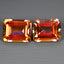 8.34 ct (2pcs) MATCHING PAIR Emerald (10.14 x 8.00 mm) Twilight Topaz Gemstone