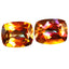 6.41 ct (2pcs) MATCHING PAIR Cushion (9.83 x 7.95 mm) Twilight Topaz Gemstone