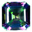 4.53 ct Princess Shape (8.90 x 8.89 mm) Green Mystic Fire Topaz Genuine Gemstone