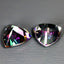 8.64 ct (2pcs) MATCHING PAIR Trillion (10.04 x 10.00 mm) Mystic Fire Topaz Stone