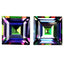 6.16 ct(2pcs)MATCHING PAIR Princess(8.06 x 8.11 mm)Mystic Fire Topaz Gemstone