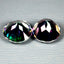 7.52 ct (2pcs) MATCHING PAIR 9 mm Round Cut Green Mystic Fire Topaz Gemstone