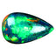 8.76 ct Exquisite Pear Cabochon (21.09 x 13.14 mm) Ethiopian Flashing Black Opal
