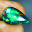 8.76 ct Exquisite Pear Cabochon (21.09 x 13.14 mm) Ethiopian Flashing Black Opal