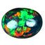 12.27 ct Oval Cabochon (18.91 x 15.38 mm) Flashing Black Opal Gemstone