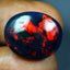 12.27 ct Oval Cabochon (18.91 x 15.38 mm) Flashing Black Opal Gemstone