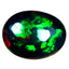 16.11 ct Charming Oval Cabochon (19.72 x 15.46 mm) Ethiopian Flashing Black Opal