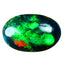 3.42 ct Oval Cabochon (15.05 x 9.83 mm) Ethiopian Flashing Black Opal Gemstone