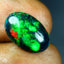 3.42 ct Oval Cabochon (15.05 x 9.83 mm) Ethiopian Flashing Black Opal Gemstone