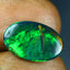 3.42 ct Oval Cabochon (15.05 x 9.83 mm) Ethiopian Flashing Black Opal Gemstone