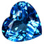17.44 ct Fabulous Heart Cut (16.57 x 15.62 mm) Brazil Swiss Blue Topaz Gemstone