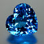 15.65 ct Incomparable Heart (15.65 x 14.95 mm) Brazil Swiss Blue Topaz Gemstone
