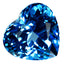 16.93 ct Five-star Heart Cut (15.36 x 14.33 mm) Brazil Swiss Blue Topaz Gemstone