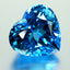 15.21 ct Charming Heart Cut (15.12 x 14.34 mm) Brazil Swiss Blue Topaz Gemstone