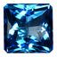 26.87 ct Eye-catching Princess(17.00 x 17.06 mm)Brazil Swiss Blue Topaz Gemstone