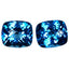 23.78 ct(2pcs)MATCHING PAIR Cushion(14.20 x 12.08 mm)Swiss Blue Topaz Gemstone