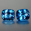 23.78 ct(2pcs)MATCHING PAIR Cushion(14.20 x 12.08 mm)Swiss Blue Topaz Gemstone