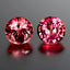 1.97 ct (2pcs) Resplendent MATCHING PAIR Round(6.09 x 6.05 mm) Pink Tourmaline