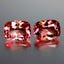 3.02 ct (2pcs) Phenomenal MATCHING PAIR Cushion (8.16 x 6.17 mm) Pink Tourmaline