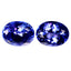 6.47 ct(2pcs)MATCHING PAIR Oval(10.00 x 7.75 mm)Purplish Blue Tanzanite Stone