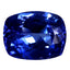 1.52 ct AAAA Splendid Cushion (7.84 x 6.06 mm) Purplish Blue Tanzanite Gemstone