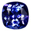 1.71 ct AAAA Pretty Cushion (7.19 x 6.98 mm) Purplish Blue Tanzanite Gemstone