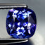 1.71 ct AAAA Pretty Cushion (7.19 x 6.98 mm) Purplish Blue Tanzanite Gemstone