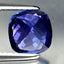 1.71 ct AAAA Pretty Cushion (7.19 x 6.98 mm) Purplish Blue Tanzanite Gemstone