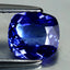 1.40 ct AAAA Amazing Cushion (7.44 x 6.84 mm) Purplish Blue Tanzanite Gemstone