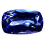 1.52 ct AAAA Supreme Cushion (9.02 x 5.49 mm) Purplish Blue Tanzanite Gemstone