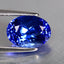 2.54 ct AAAA Superior Oval Cut (9.47 x 6.92 mm) Purplish Blue Tanzanite Gemstone