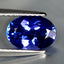 1.55 ct AAAA Superior Oval Cut (8.83 x 6.29 mm) Purplish Blue Tanzanite Gemstone