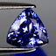 1.55 ct AAAA First-class Trillion (7.26 x 7.12 mm) Purplish Blue Tanzanite Stone