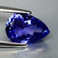 1.77 ct AAAA Superior Pear Cut (9.43 x 6.42 mm) Purplish Blue Tanzanite Gemstone
