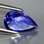 1.53 ct AAAA Resplendent Pear (9.85 x 6.30 mm) Purplish Blue Tanzanite Gemstone