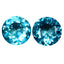 1.65 ct (2pcs) MATCHING PAIR 6 mm Round Natraul Brazil  Apatite Gemstone