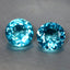 1.65 ct (2pcs) MATCHING PAIR 6 mm Round Natraul Brazil  Apatite Gemstone