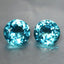 1.79 ct (2pcs) MATCHING PAIR 6 mm Round Natraul Brazil  Apatite Gemstone