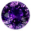 10.64 ct Round (13.67 x 13.58 mm) Brazil Natural Purple Amethyst Loose Gemstone