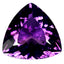 7.24 ct Trillion Cut (13.87 x 13.81 mm) Brazil Natural Purple Amethyst Gemstone
