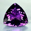 7.24 ct Trillion Cut (13.87 x 13.81 mm) Brazil Natural Purple Amethyst Gemstone