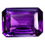 11.59 ct Emerald Cut (17.25 x 12.54 mm) Brazil Natural Purple Amethyst Gemstone
